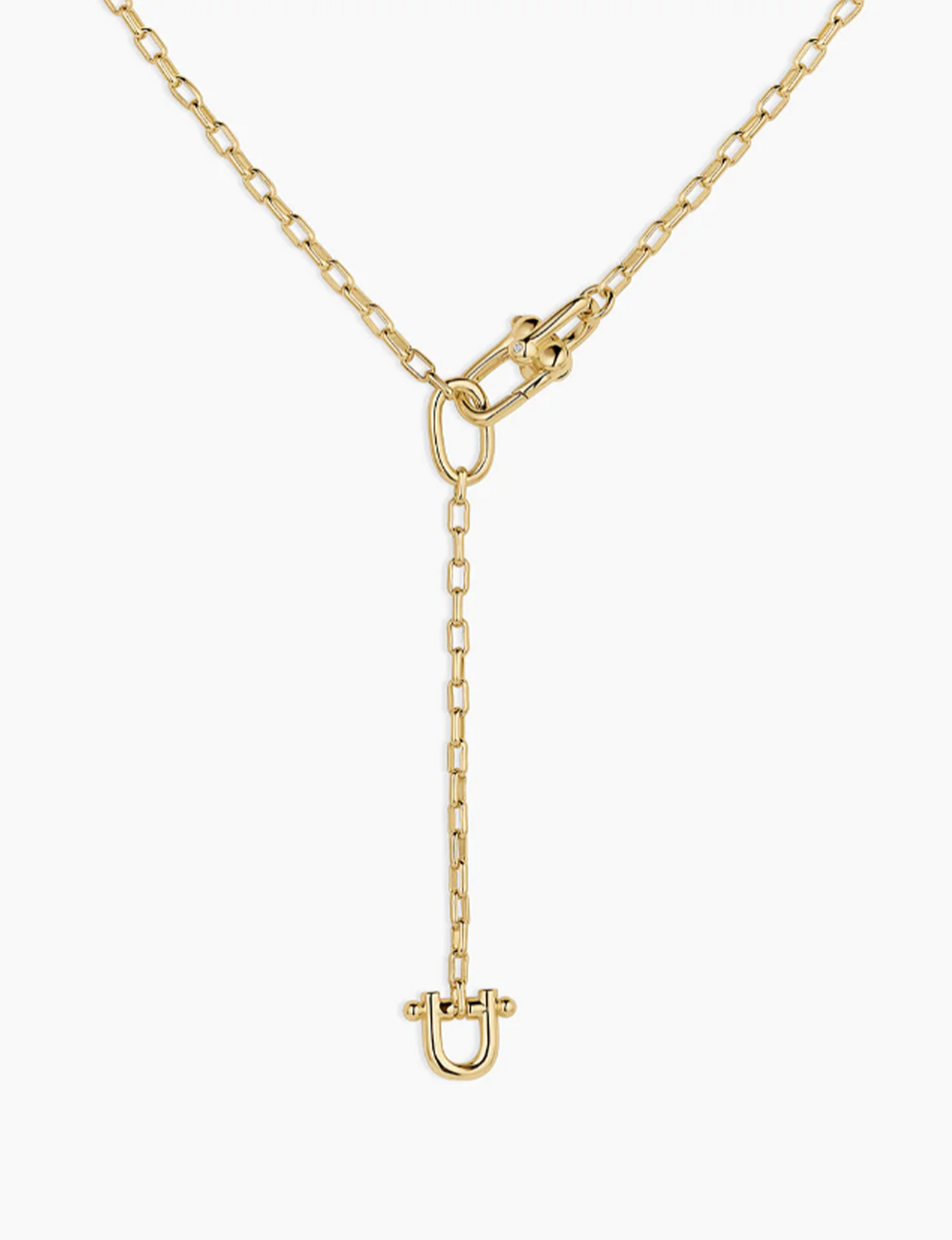 Atlas Delicate Lariat Necklace, Gold
