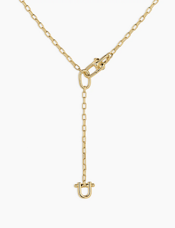 Atlas Delicate Lariat Necklace, Gold