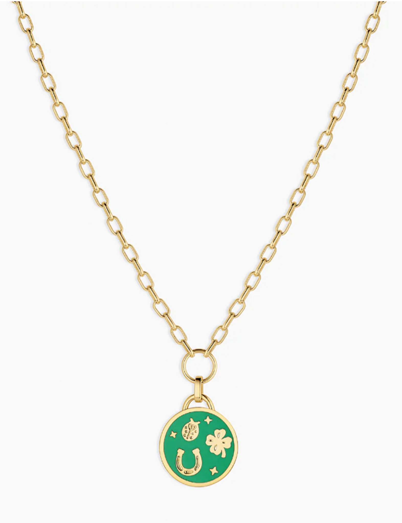 Feeling Lucky Coin Necklace, Gold