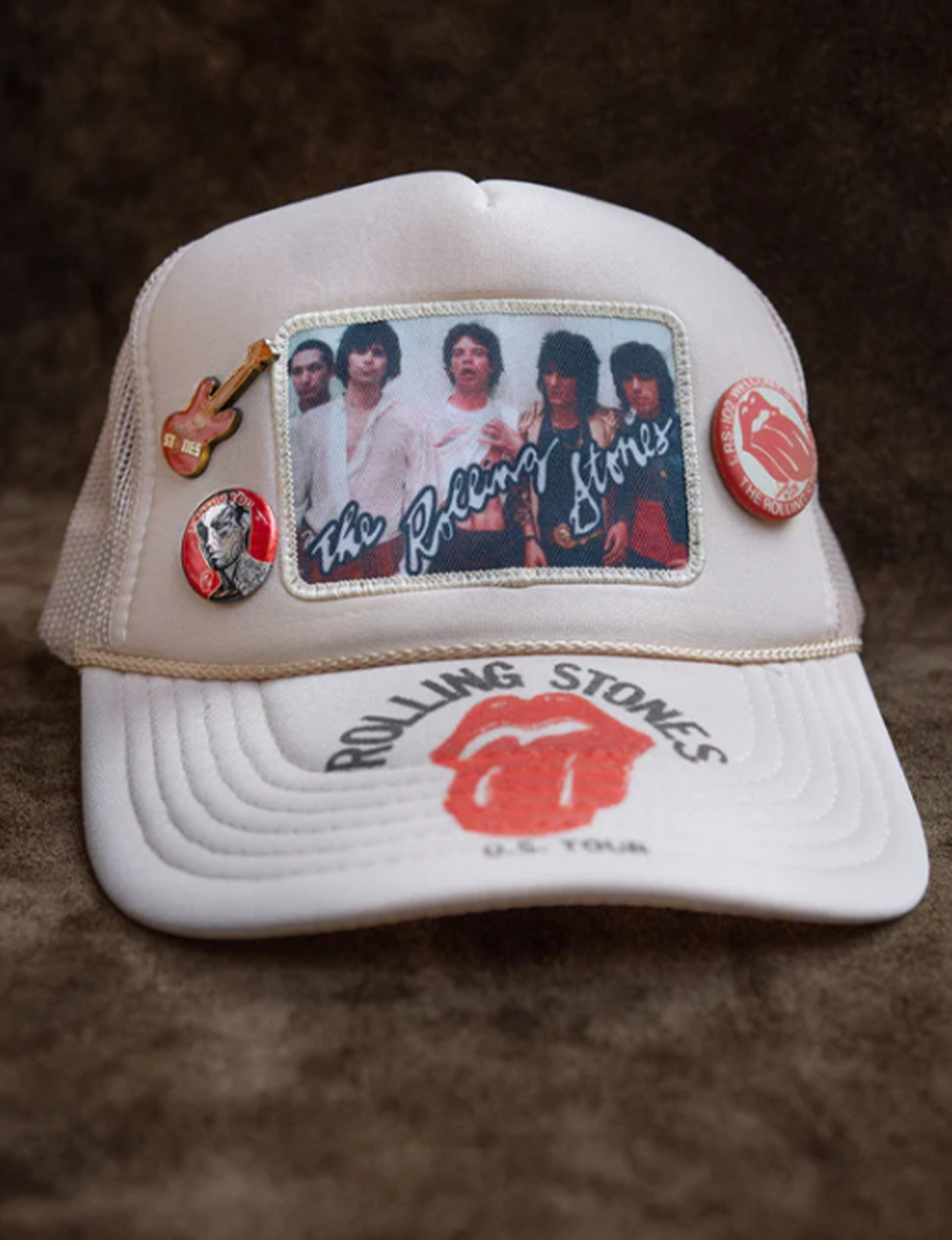 Rolling Stones Tour Trucker Hat, Cream
