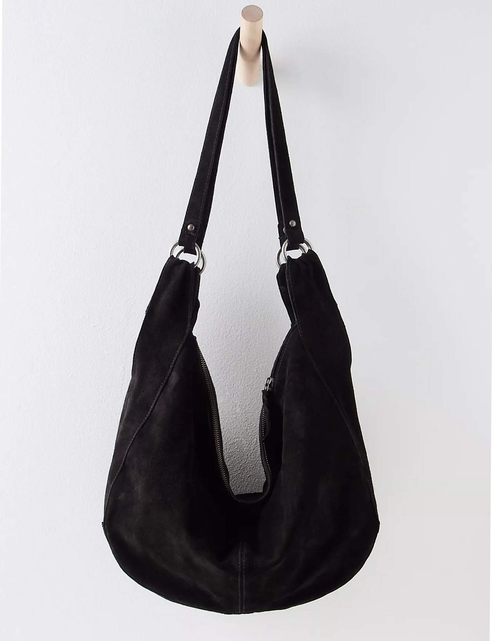Roma Suede Tote, Black