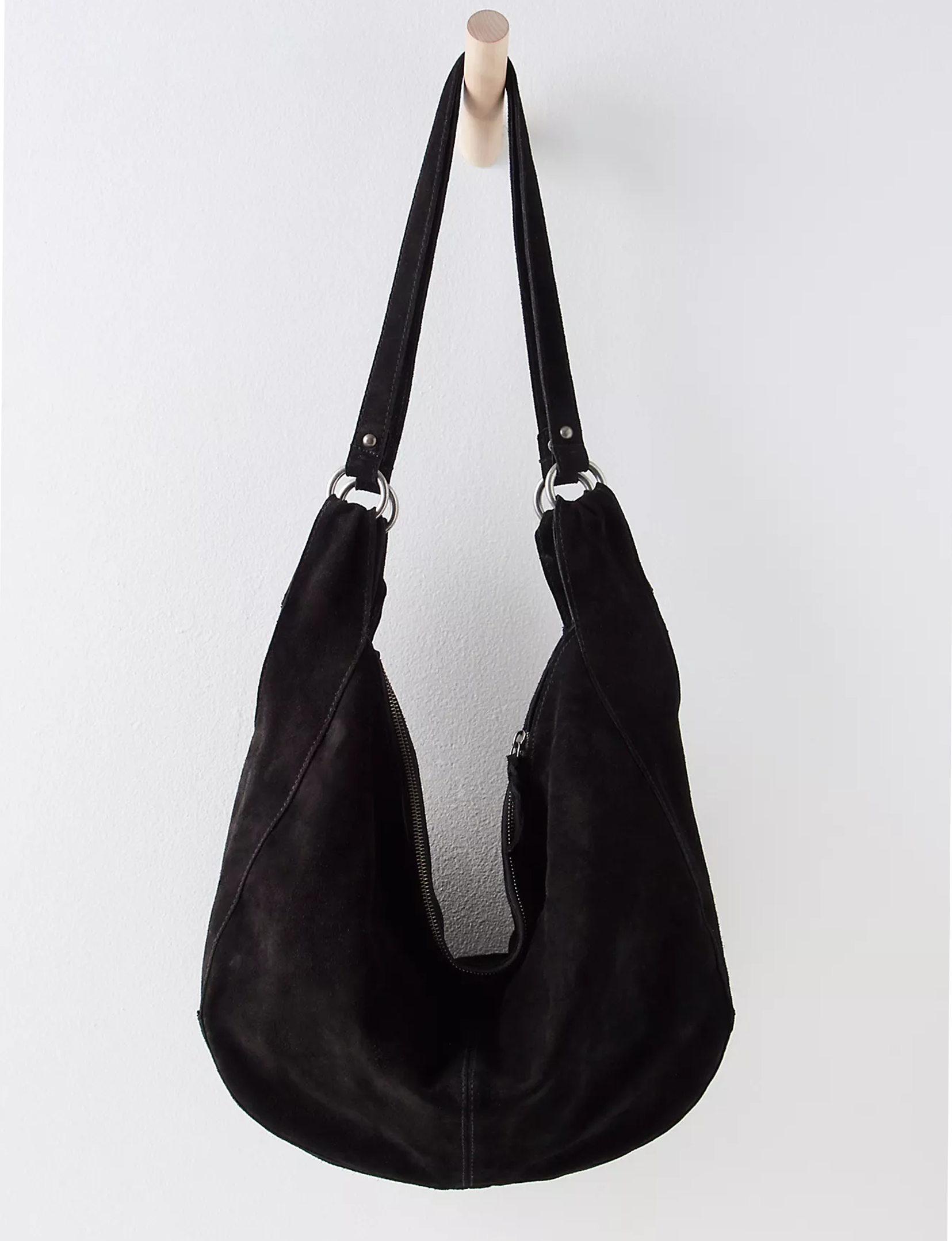 Roma Suede Tote, Black