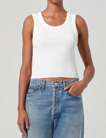 Shrunken Poppy Tank, White