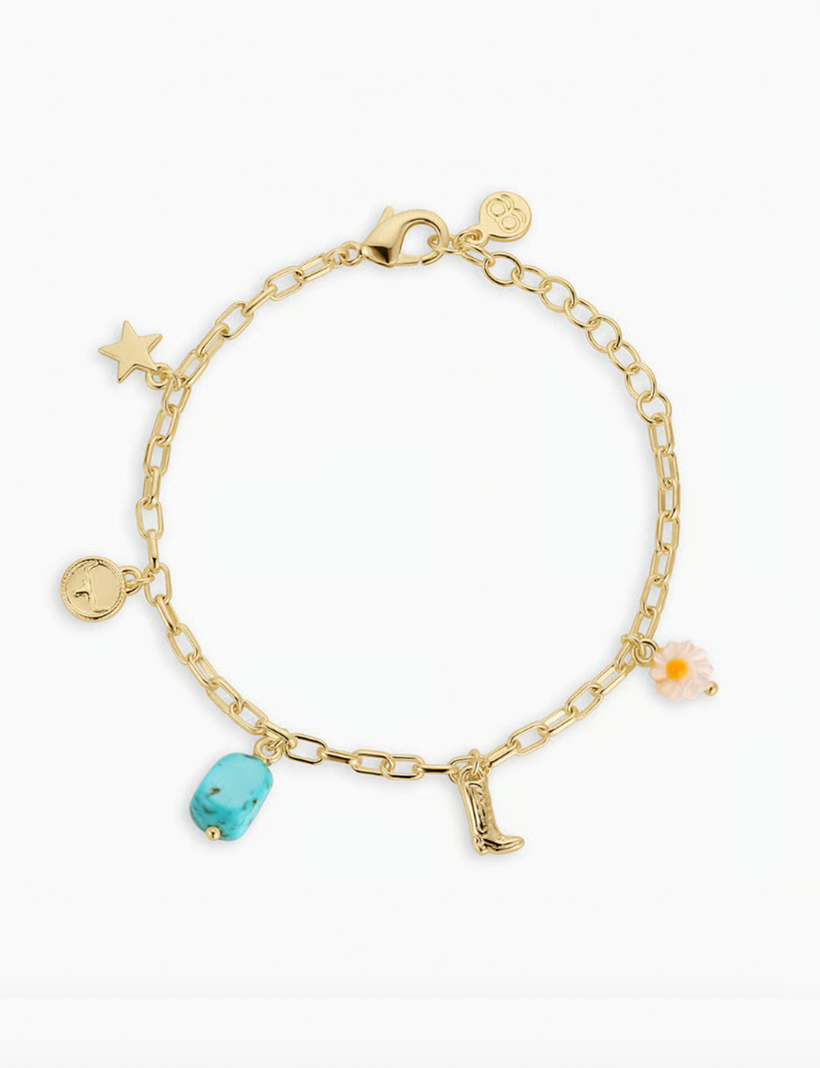 Western Mini Charm Bracelet, Gold