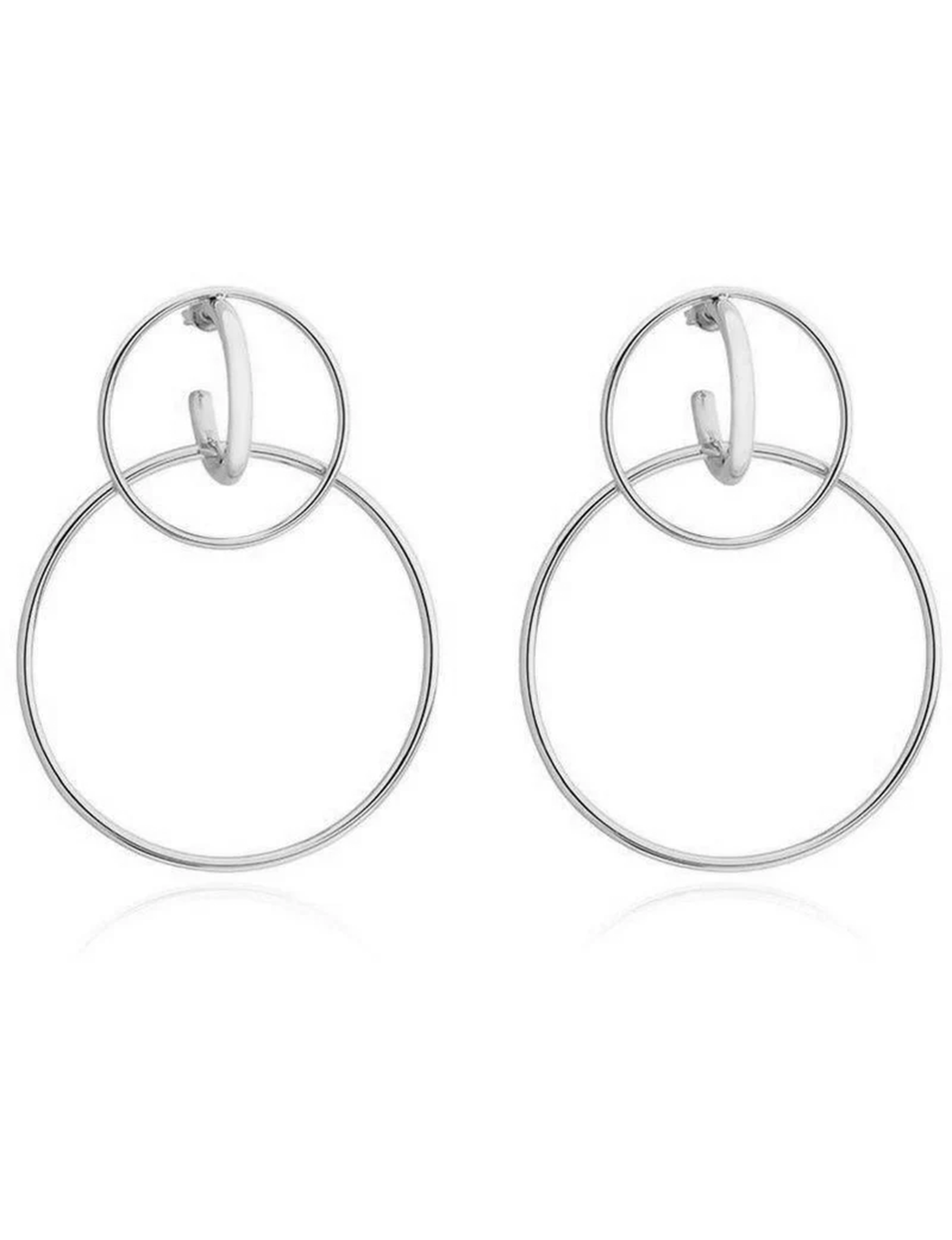 Kara Double Hoop, Silver