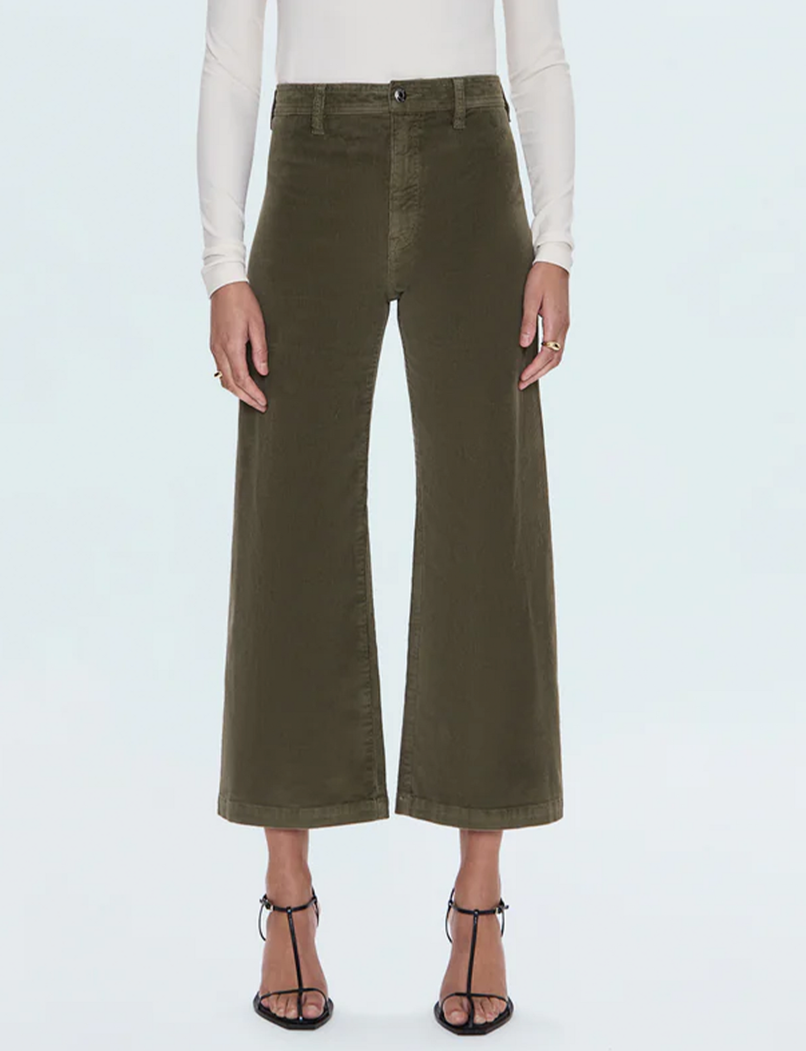 Penny High Rise Wide Leg Crop, Sequoia