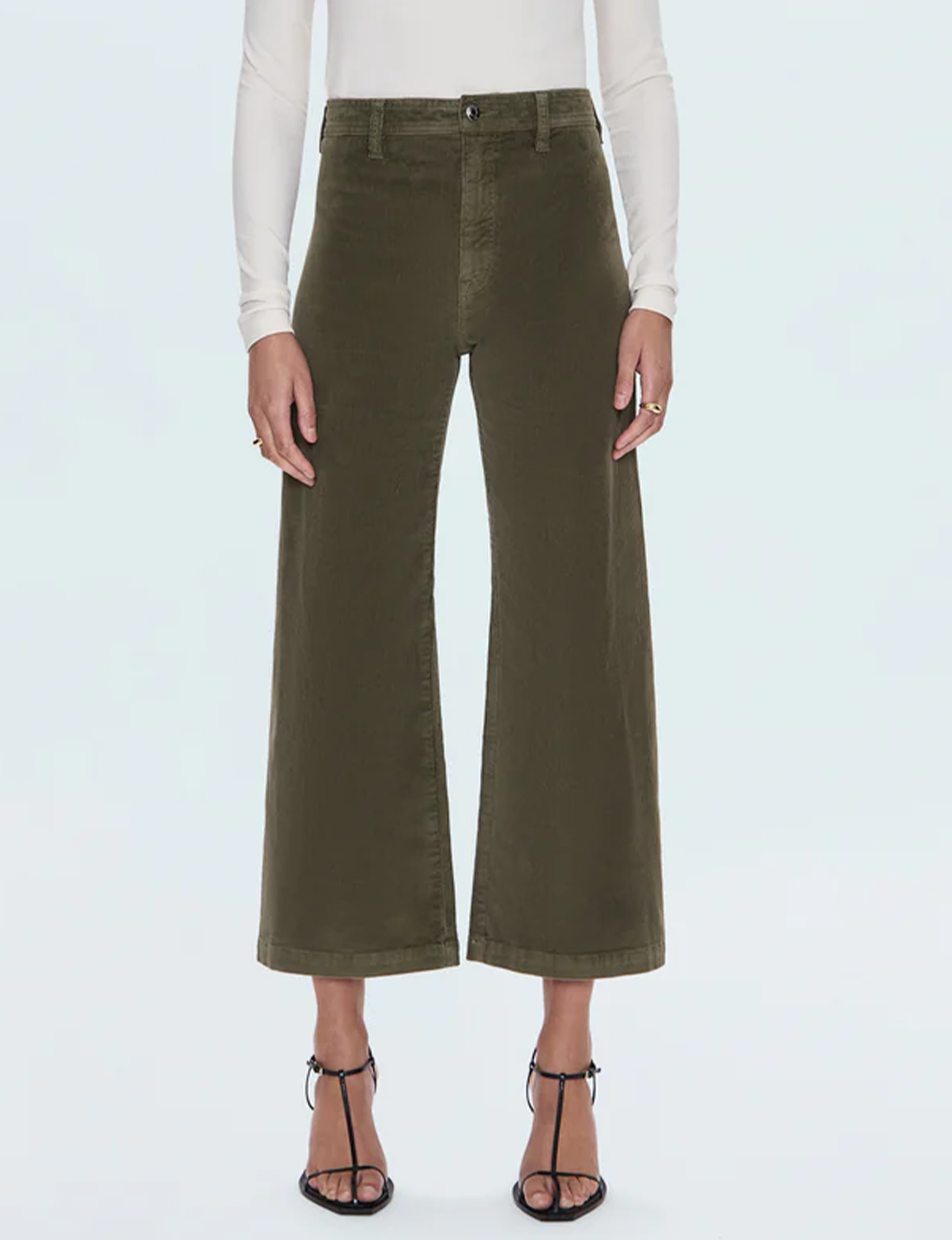 Penny High Rise Wide Leg Crop, Sequoia