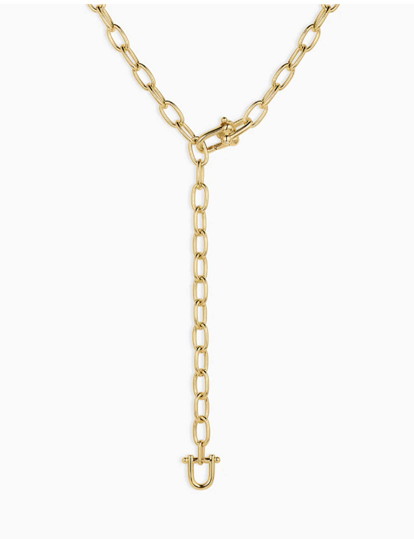 Atlas Lariat Necklace, Gold