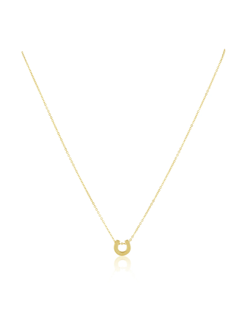 Mini Maddox Horseshoe Necklace, Gold