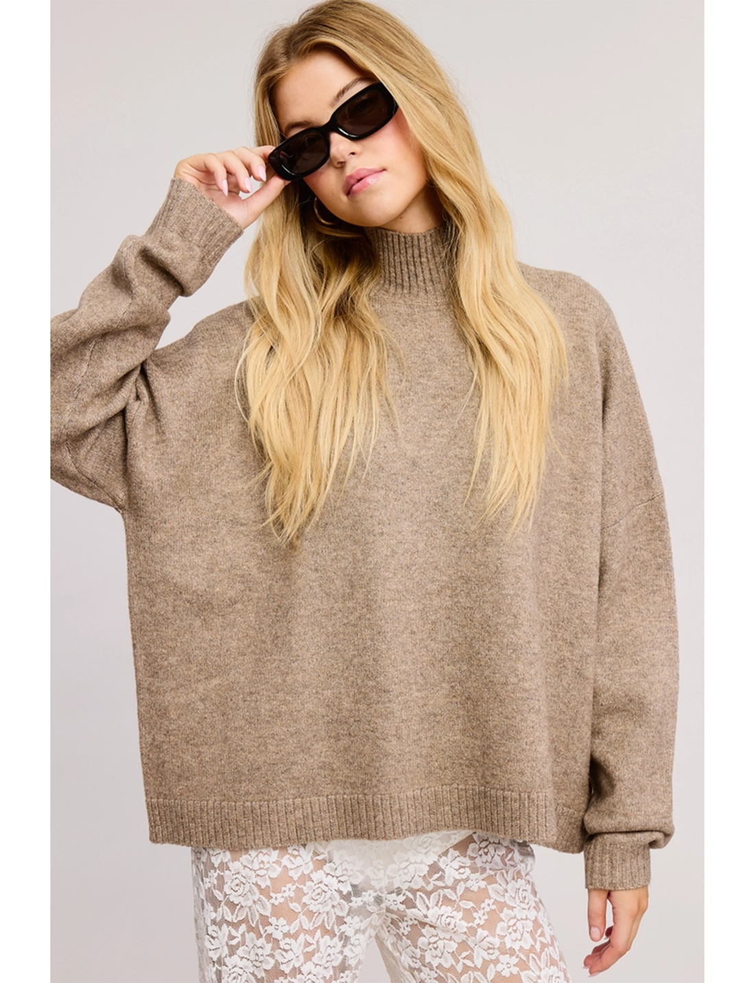 Cozy Oversized Sweater, Cappuccino