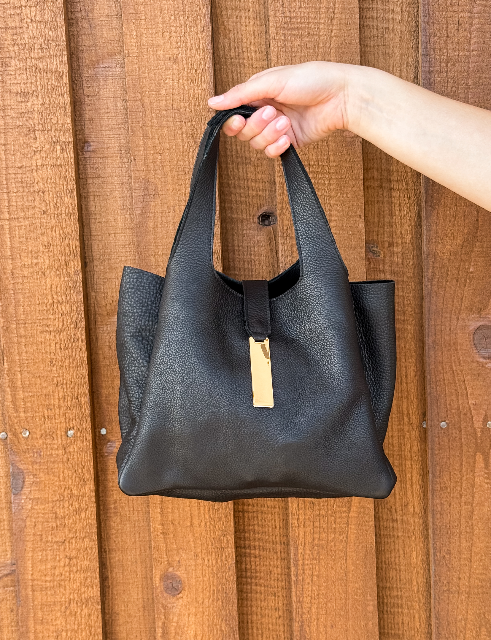 Jane Handbag, Black/Napa Leather