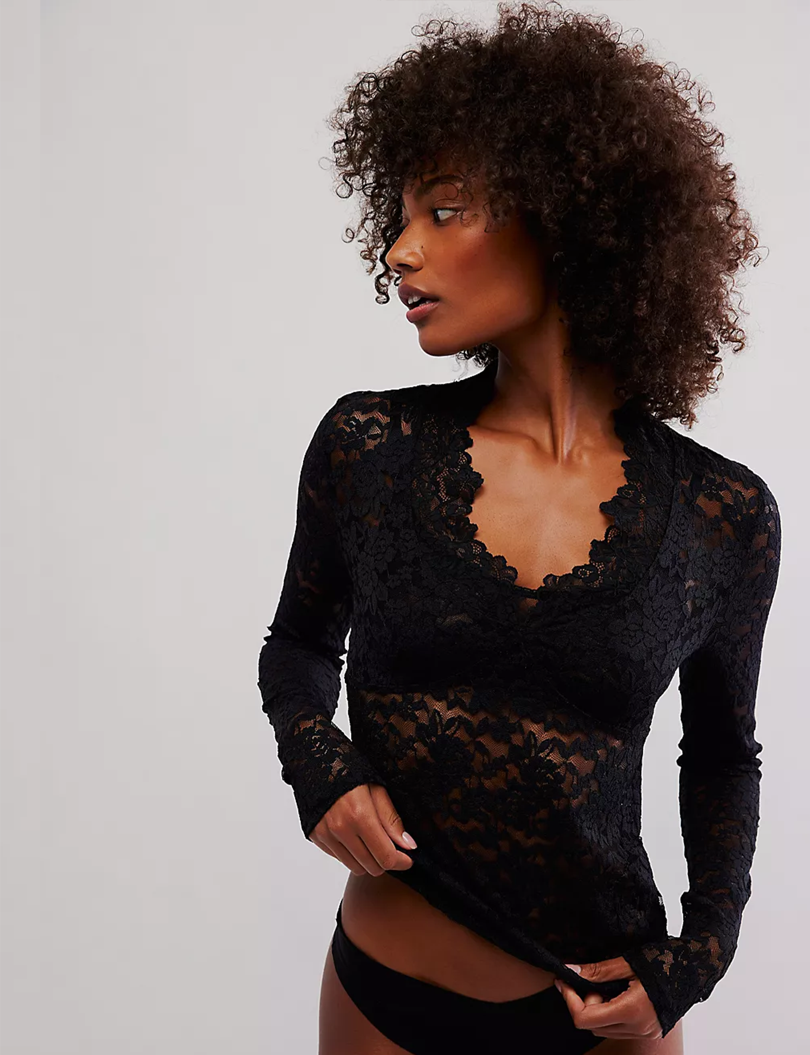 All Day Lace Long Sleeve, Black