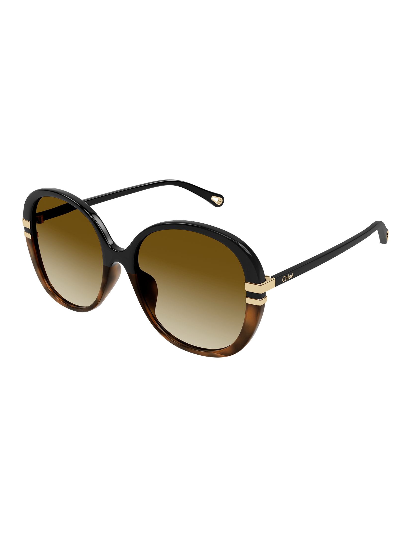 CH0207SK-003 Sunglasses, Black/Brown