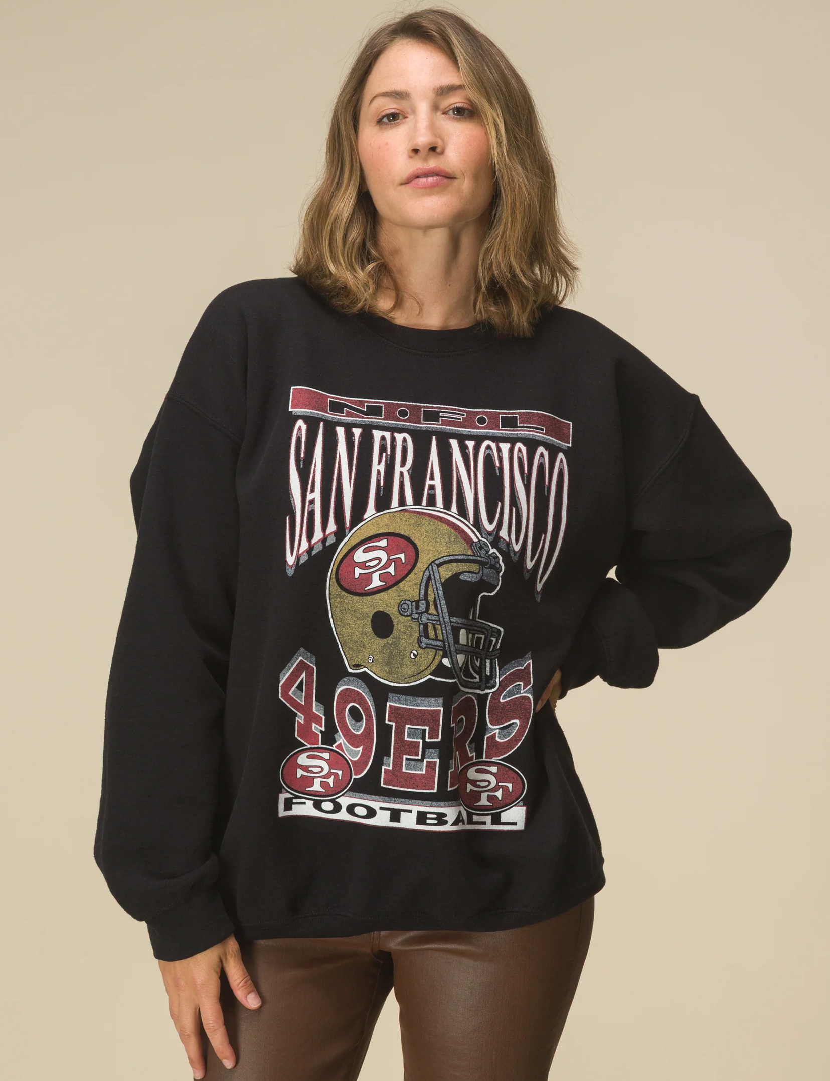 SF 49ers Helmet Fleece, Black