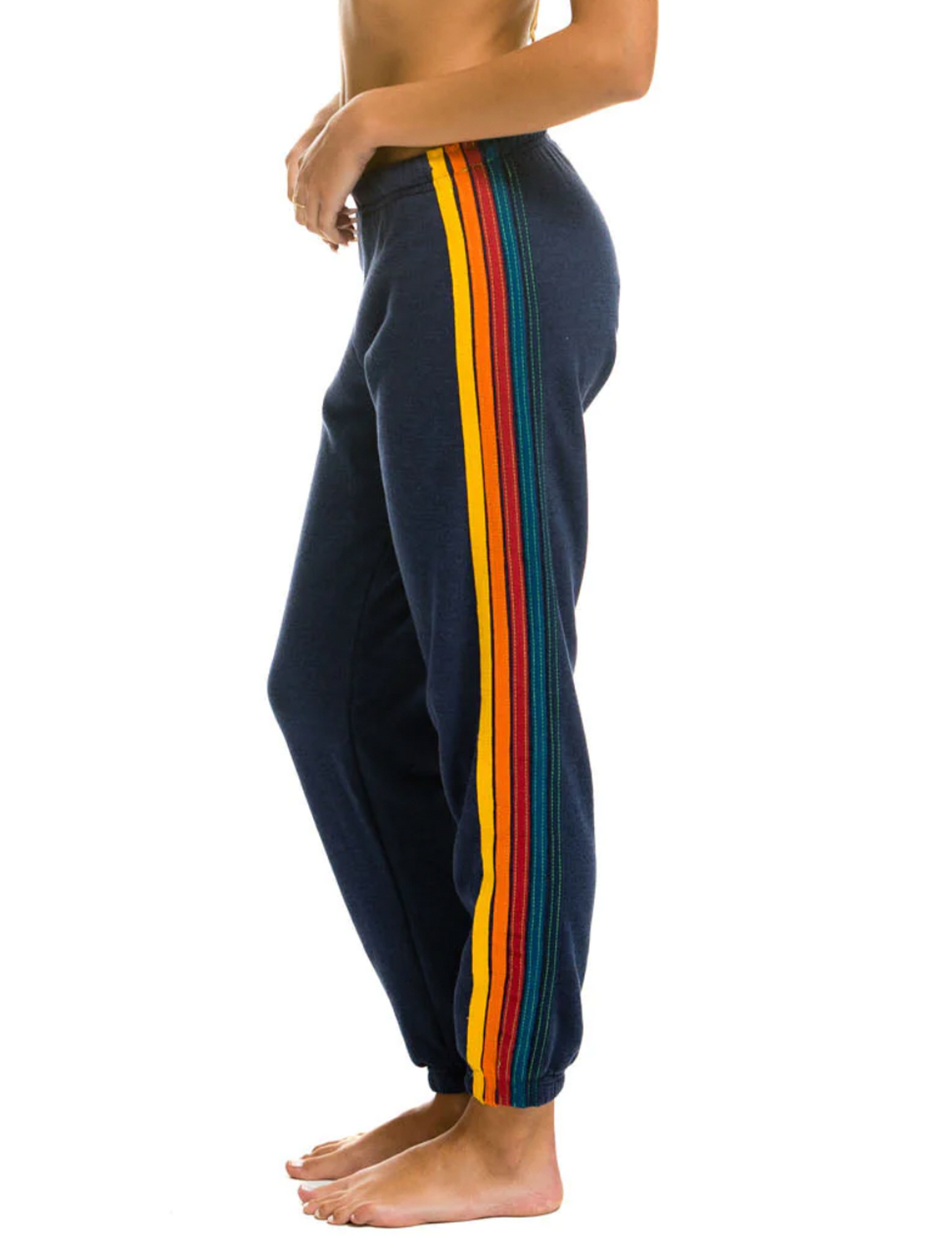 5 Stripe Sweatpants, Navy/Multi