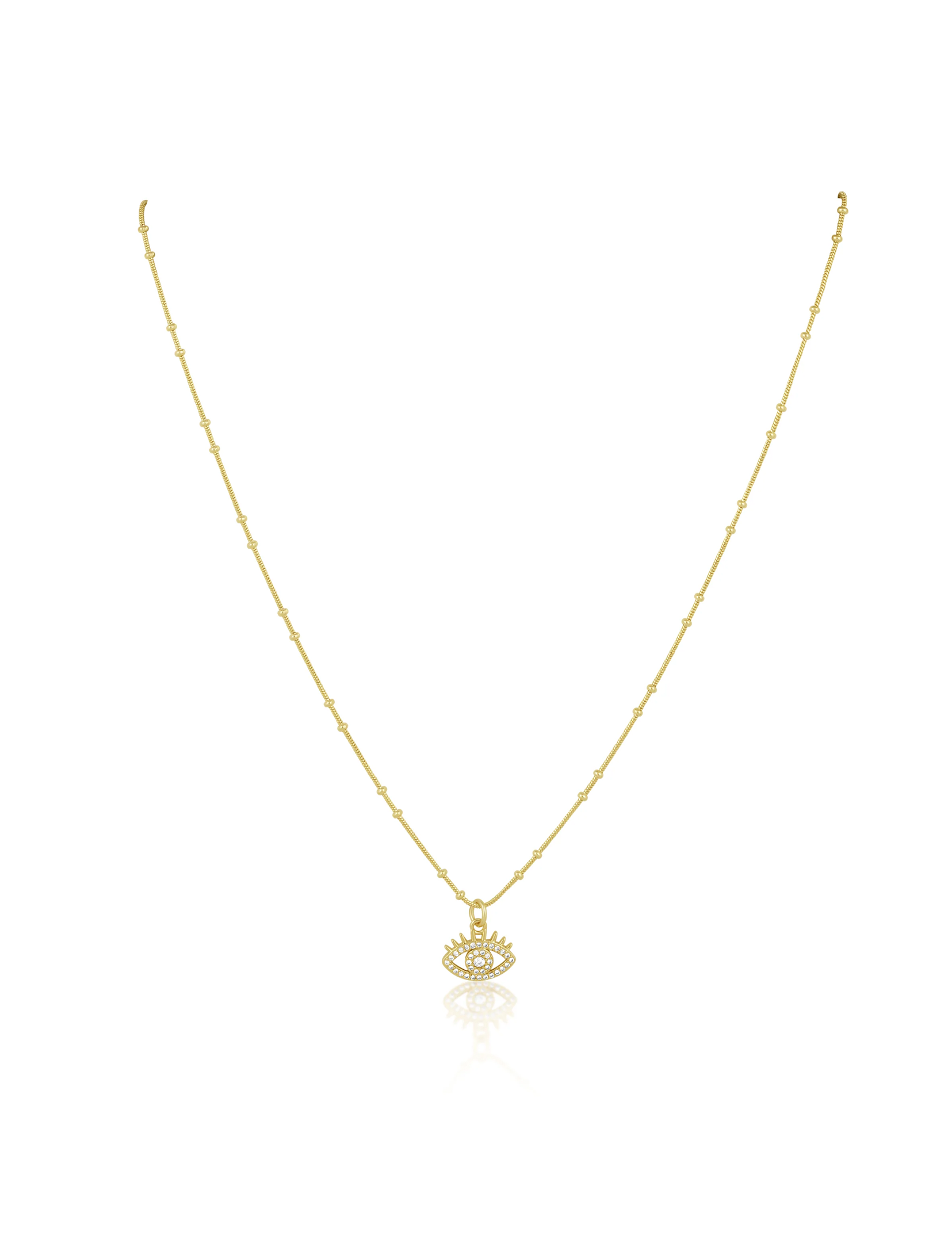 Pippa Evil Eye Necklace, Gold