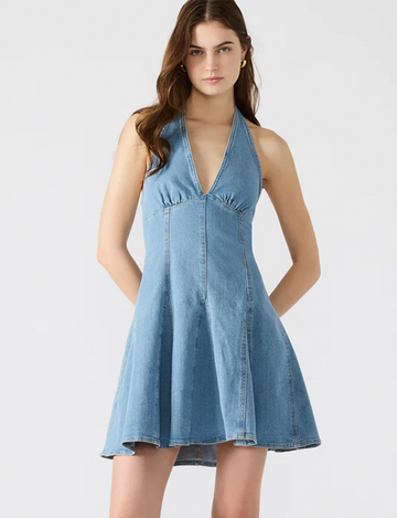 Malia Dress, Medi Blue Denim