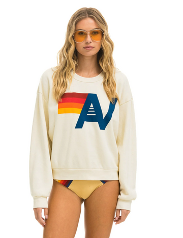 Logo Crew Sweatshirt, Vintage White