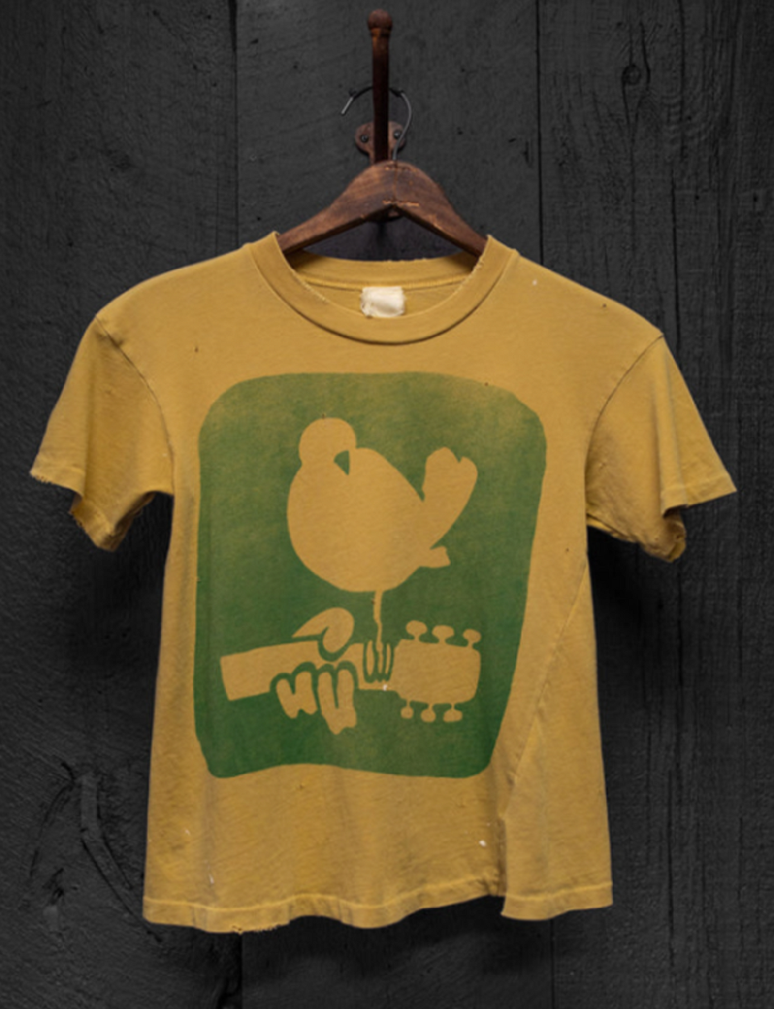 Woodstock Cropped Tee, Mustard