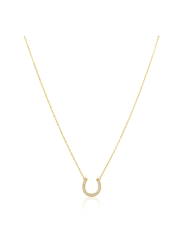 Montana Horseshoe Necklace, Gold