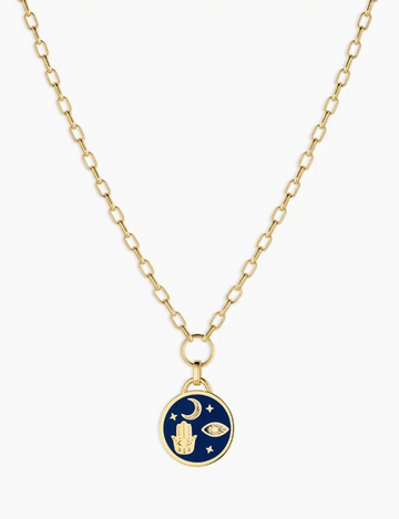 Good Vibrations Coin Necklace, Gold