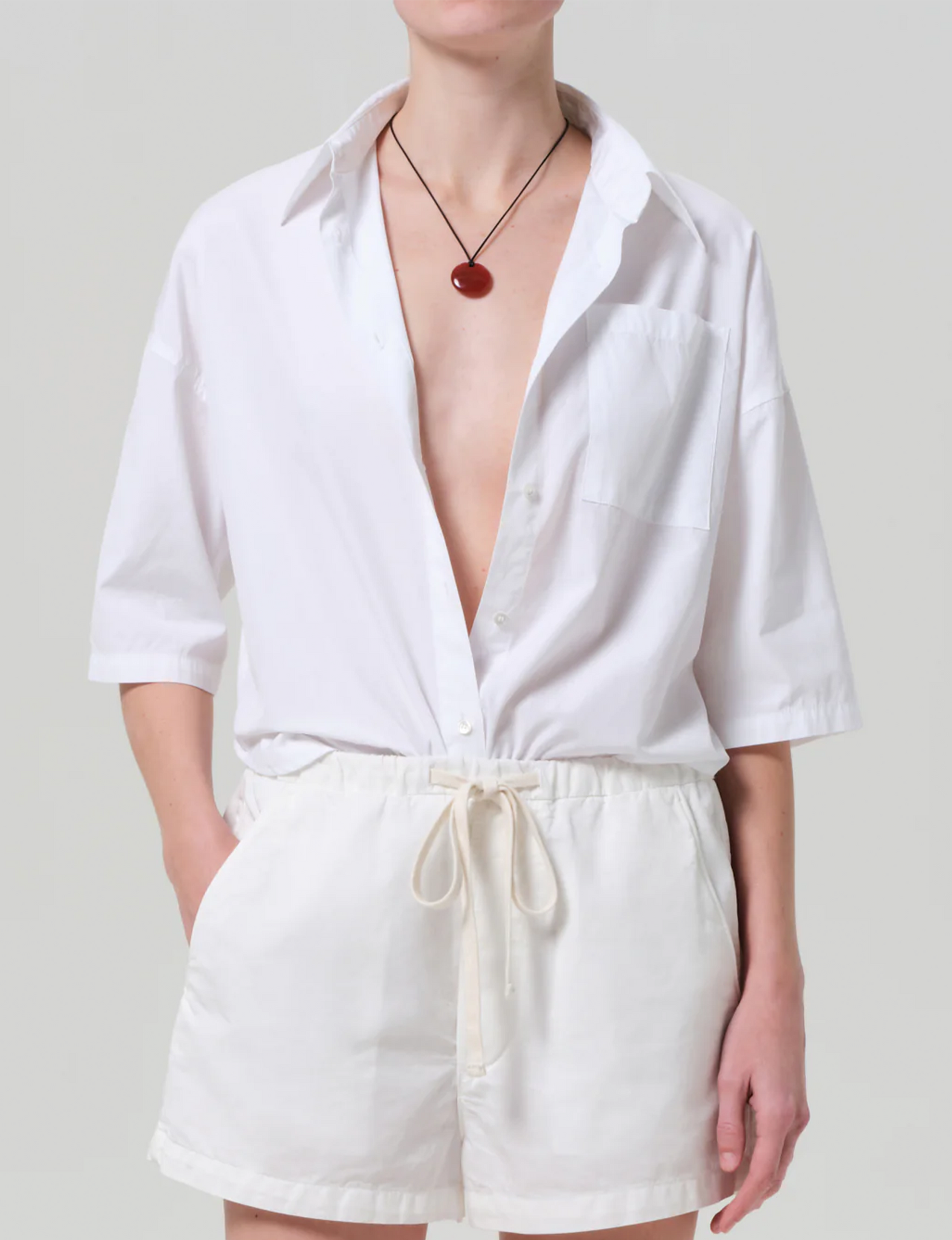 Frances Button Up, Optic White
