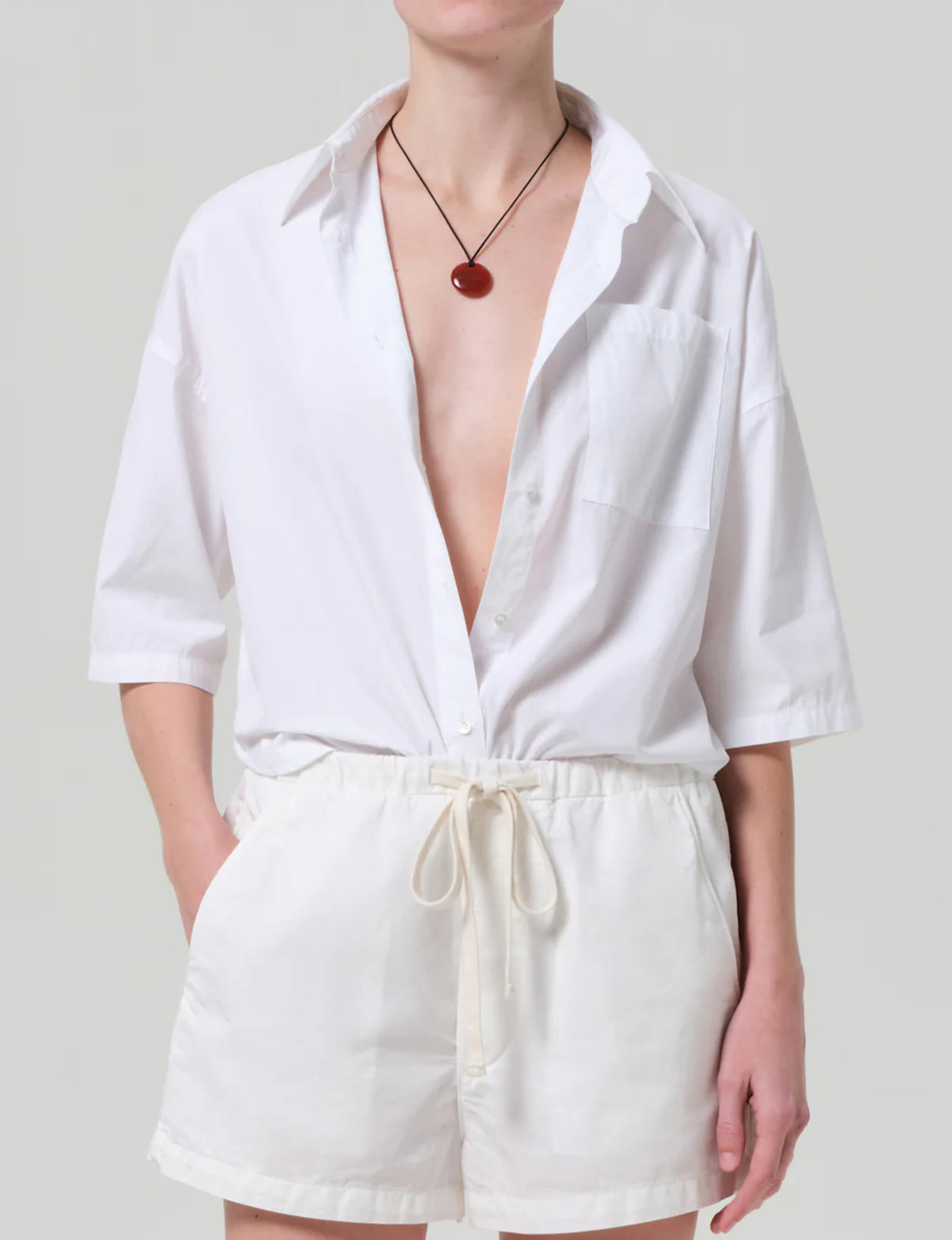 Frances Button Up, Optic White