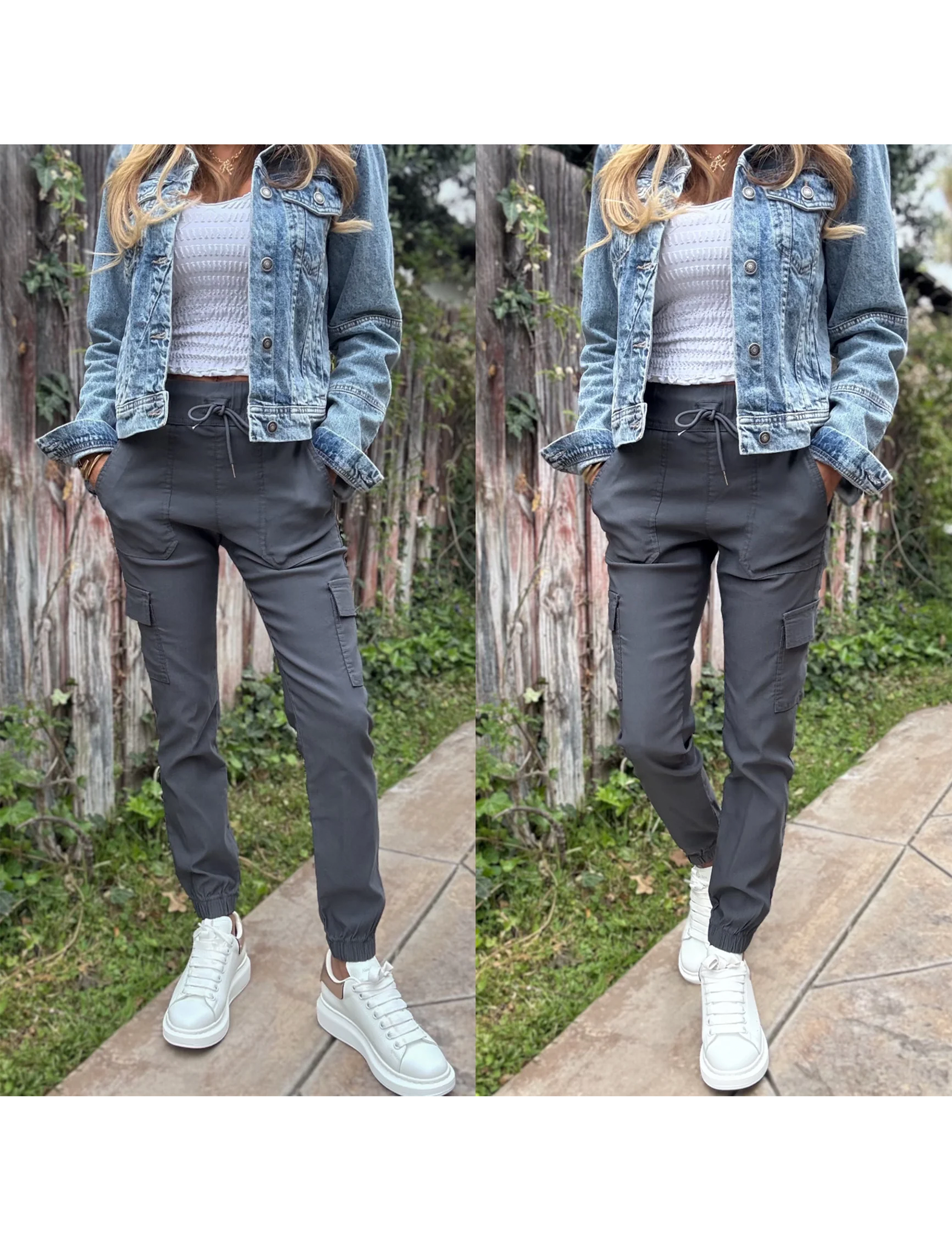 Gaya Cargo Joggers, Charcoal