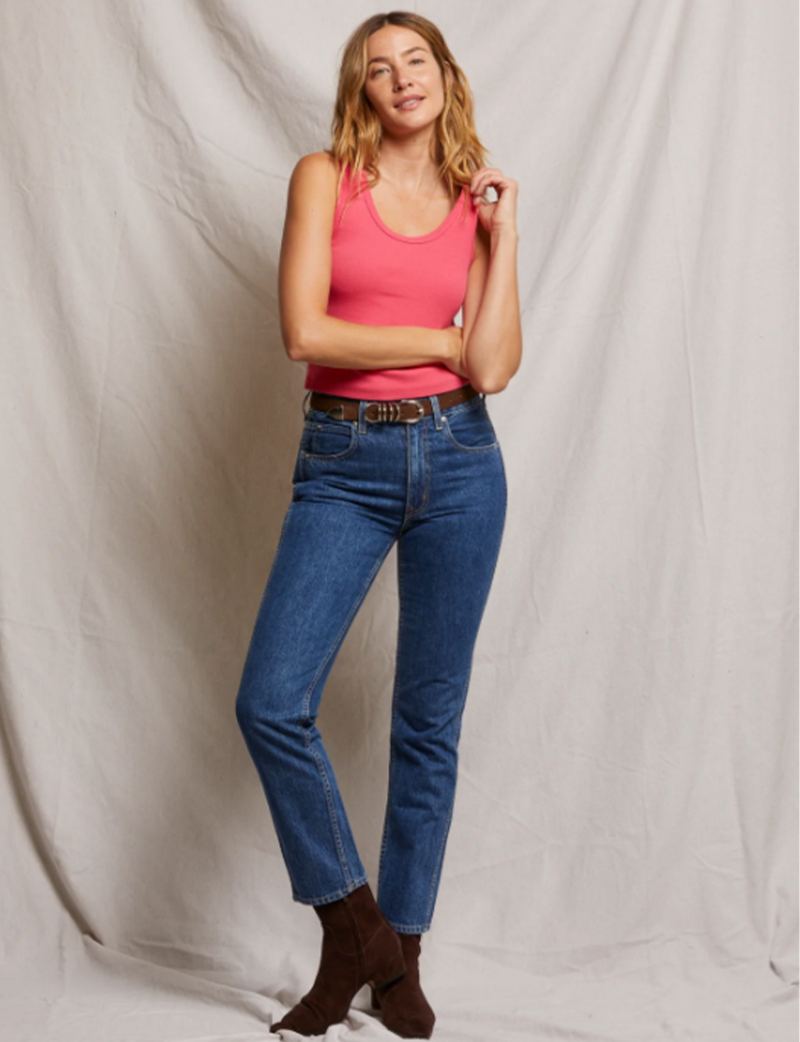 Blondie Tank, Pink Bloom