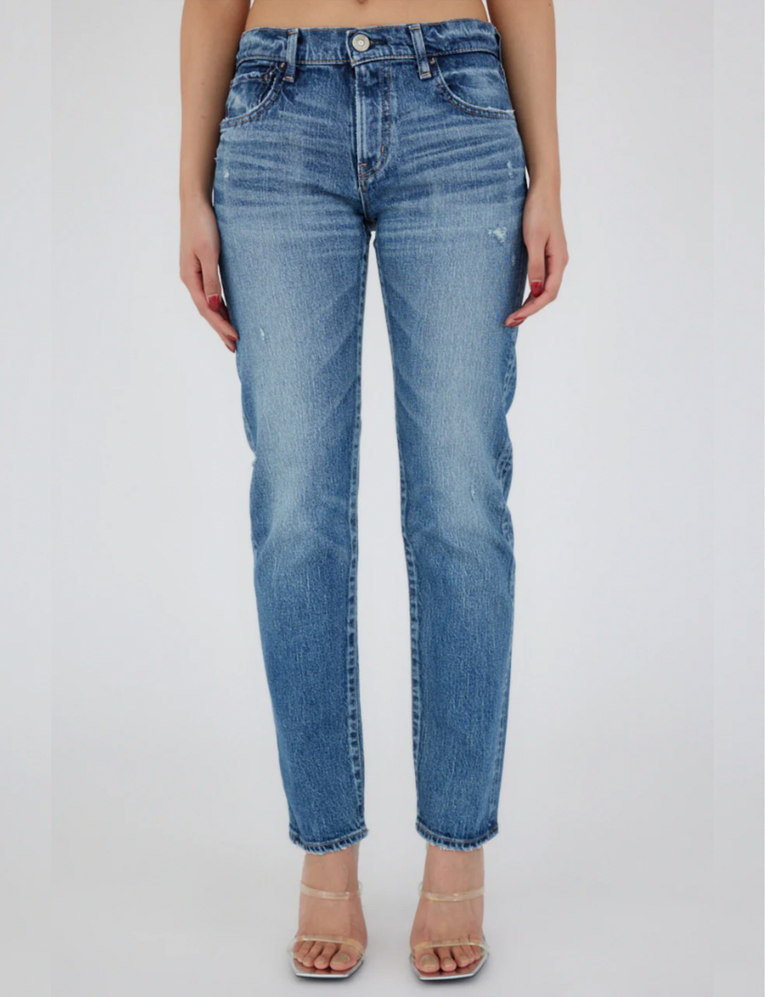 Mallard Slim Straight Leg Jeans, Dark Blue