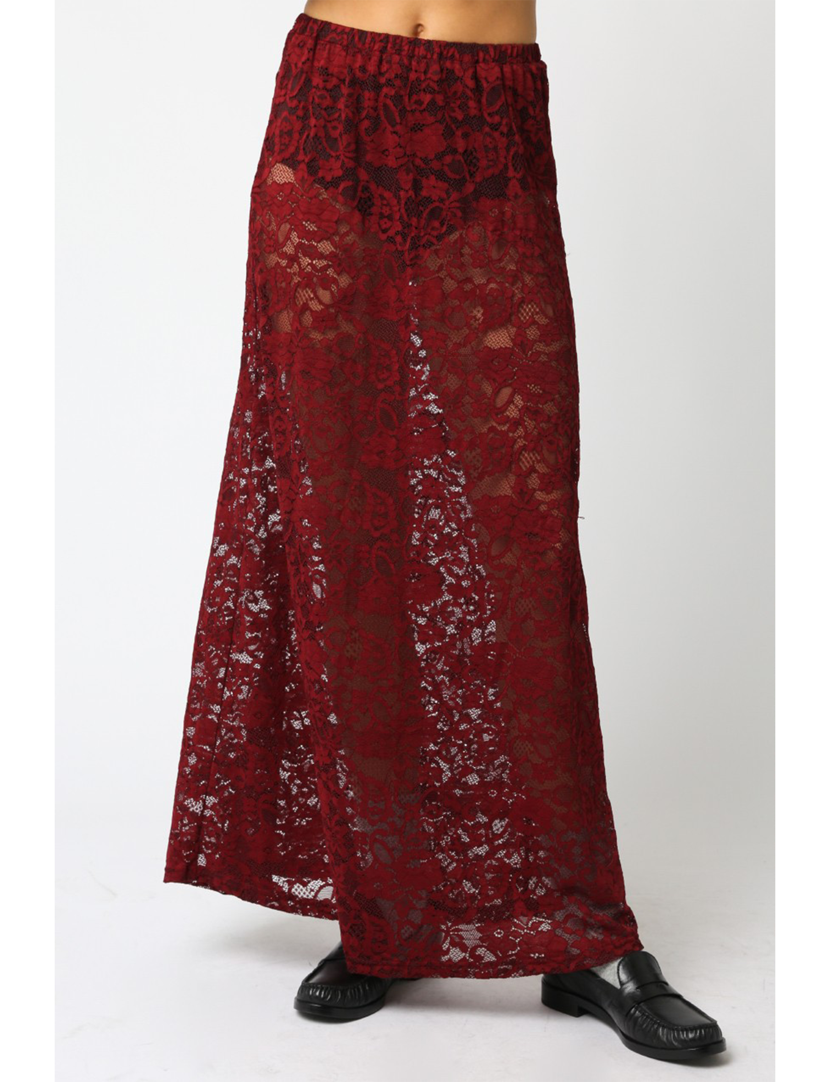 Sofia Laced Skirt, Burgundy