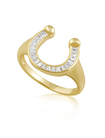 Off To The Races Signet Ring, Gold