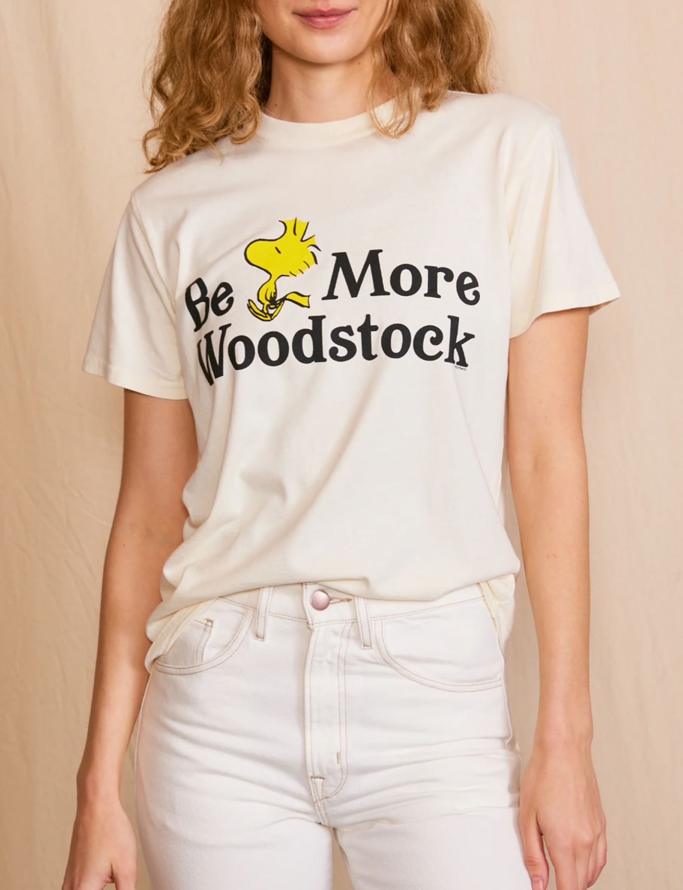Peanuts Be More Woodstock Tee, Ivory
