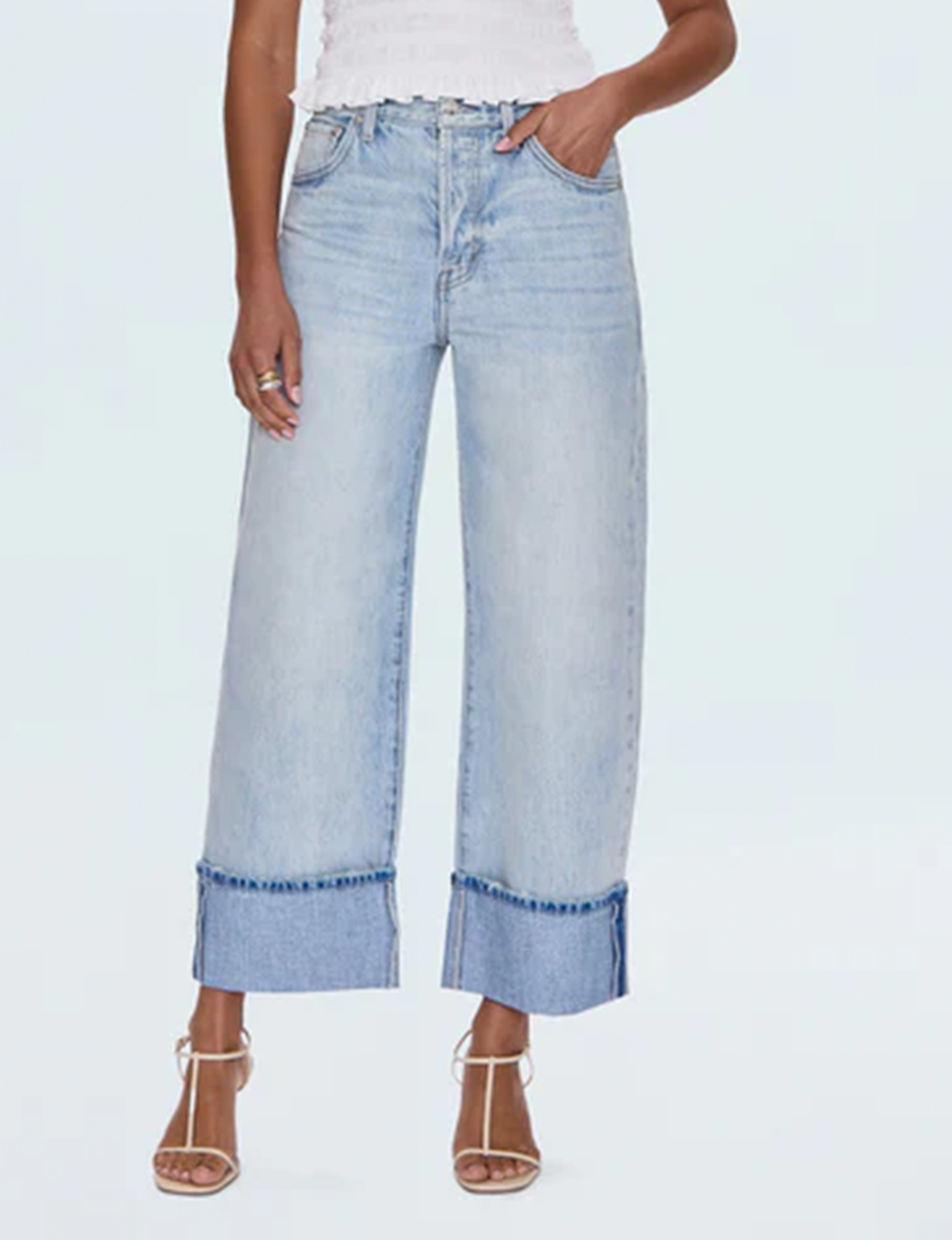 Ryder High Rise Cuffed Leg, Sunrise