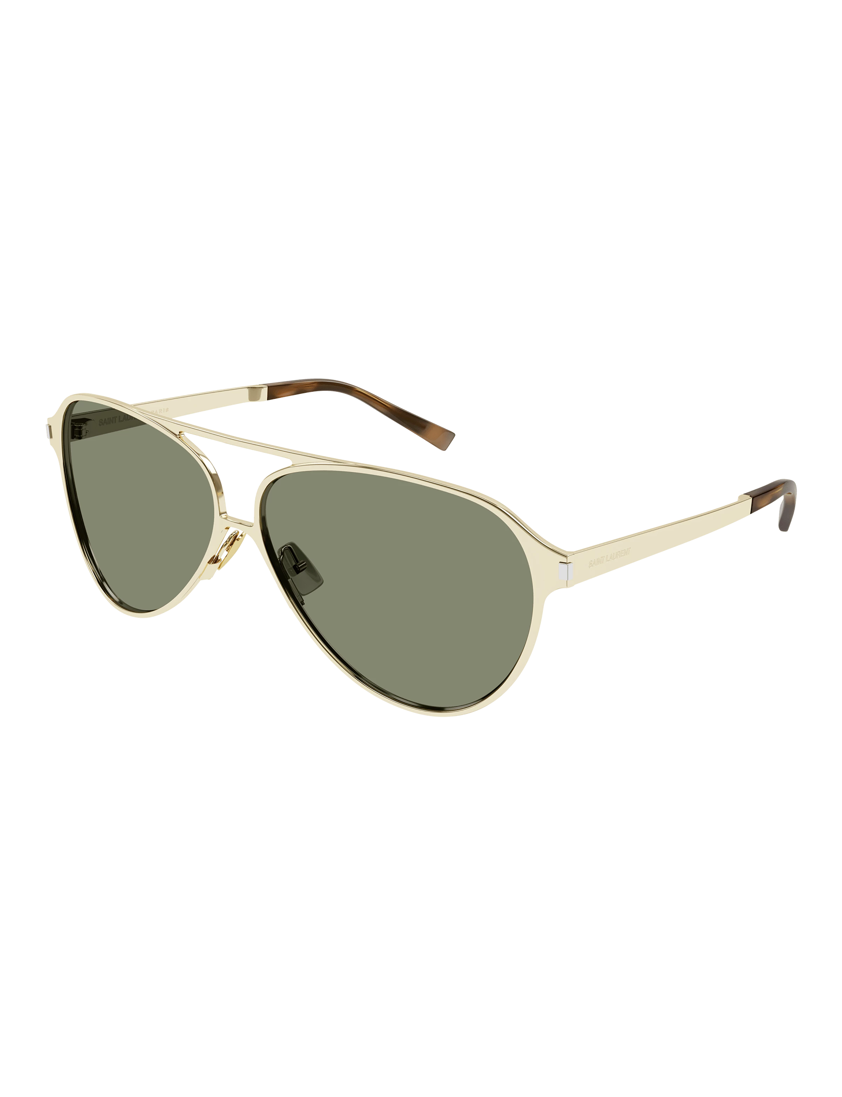 YSL SL734-004 Sunglasses, Gold/Green