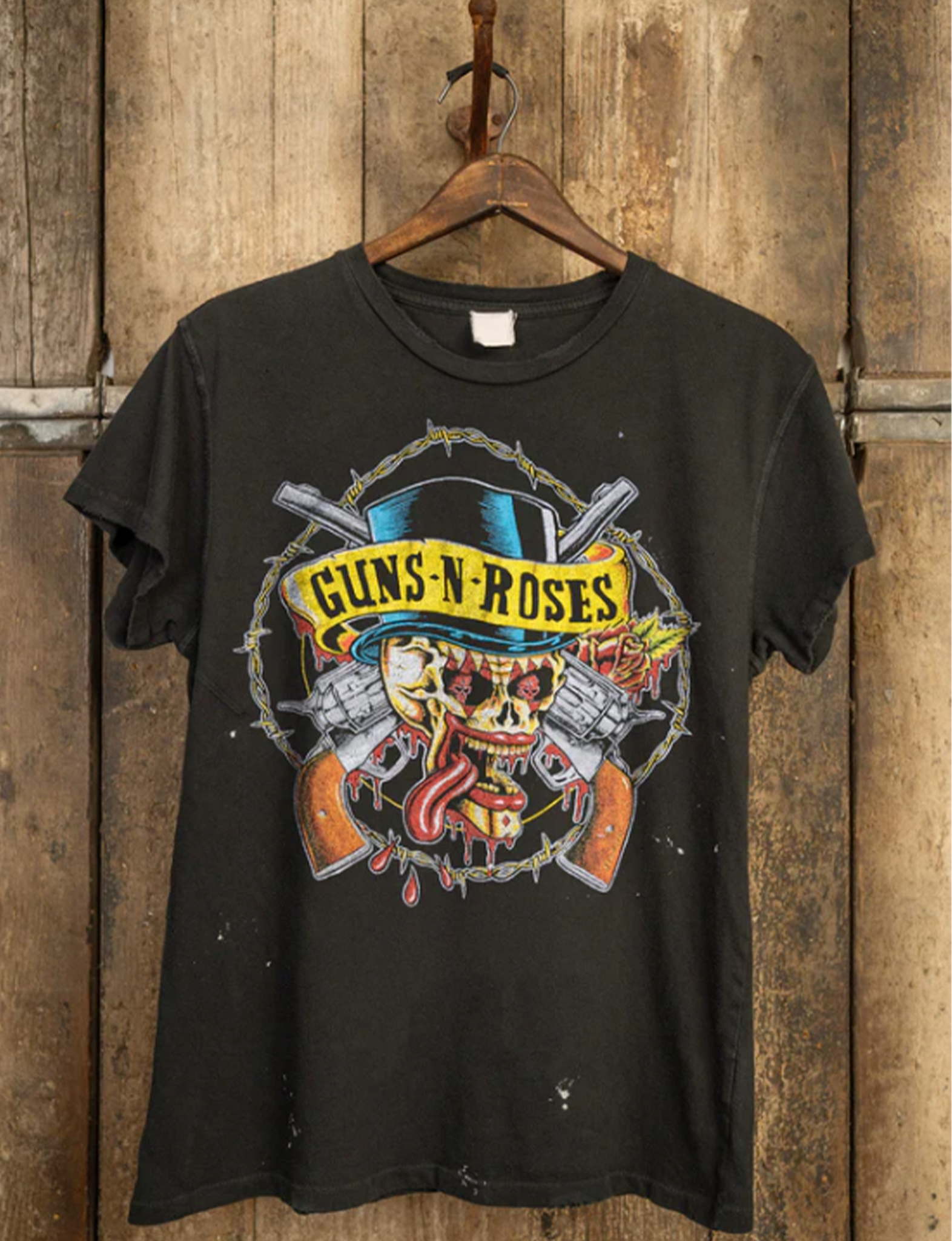 Guns N Roses Pistols Tee, Dirty Black