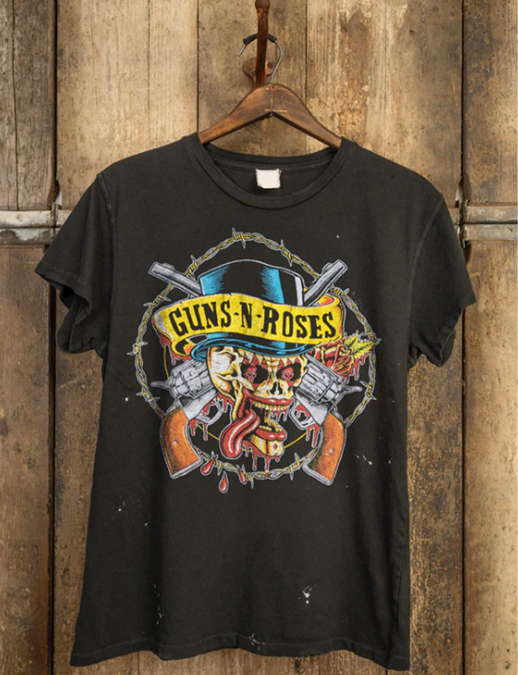 Guns N Roses Pistols Tee, Dirty Black