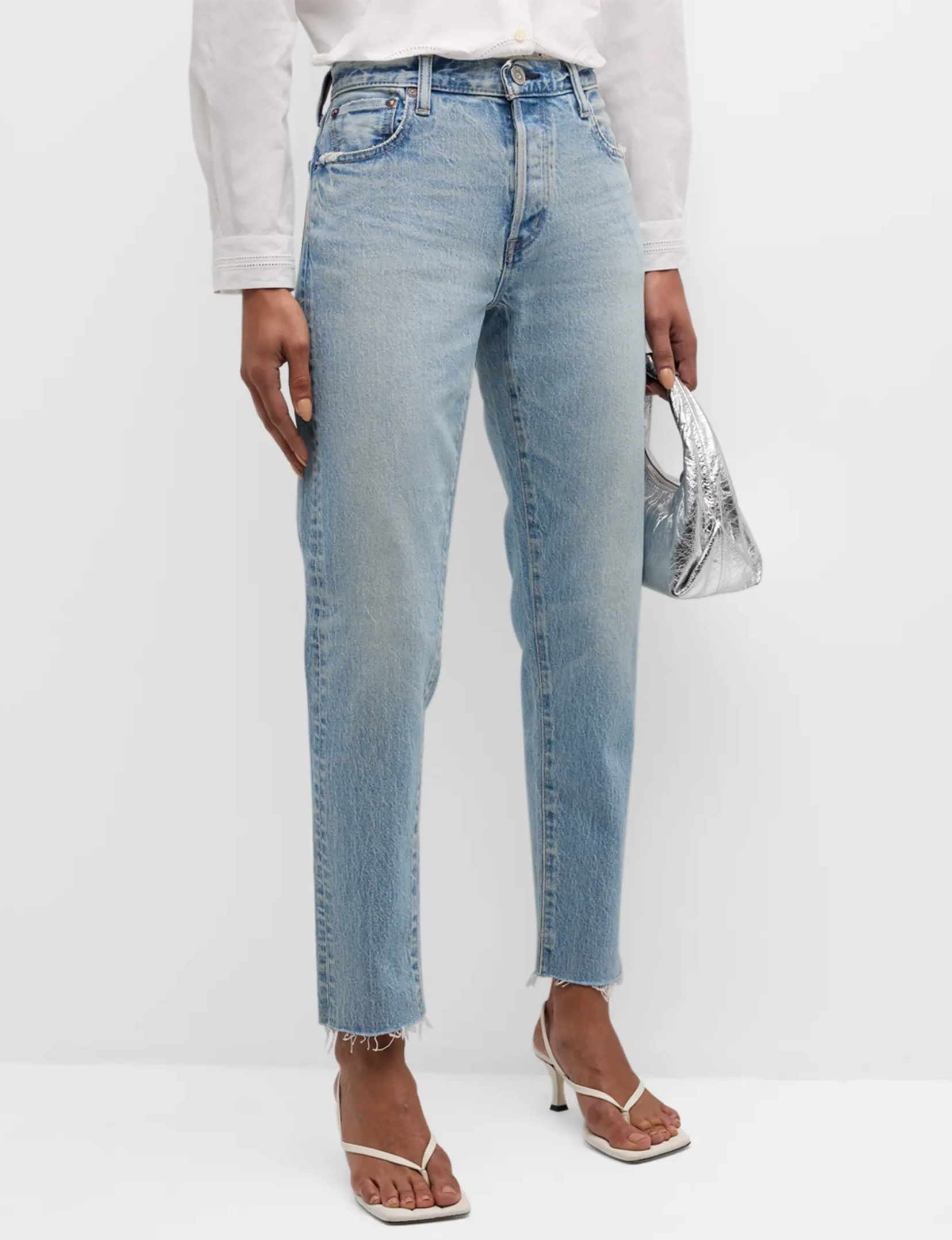 Mid-Rise Montura Tapered, Light Blue