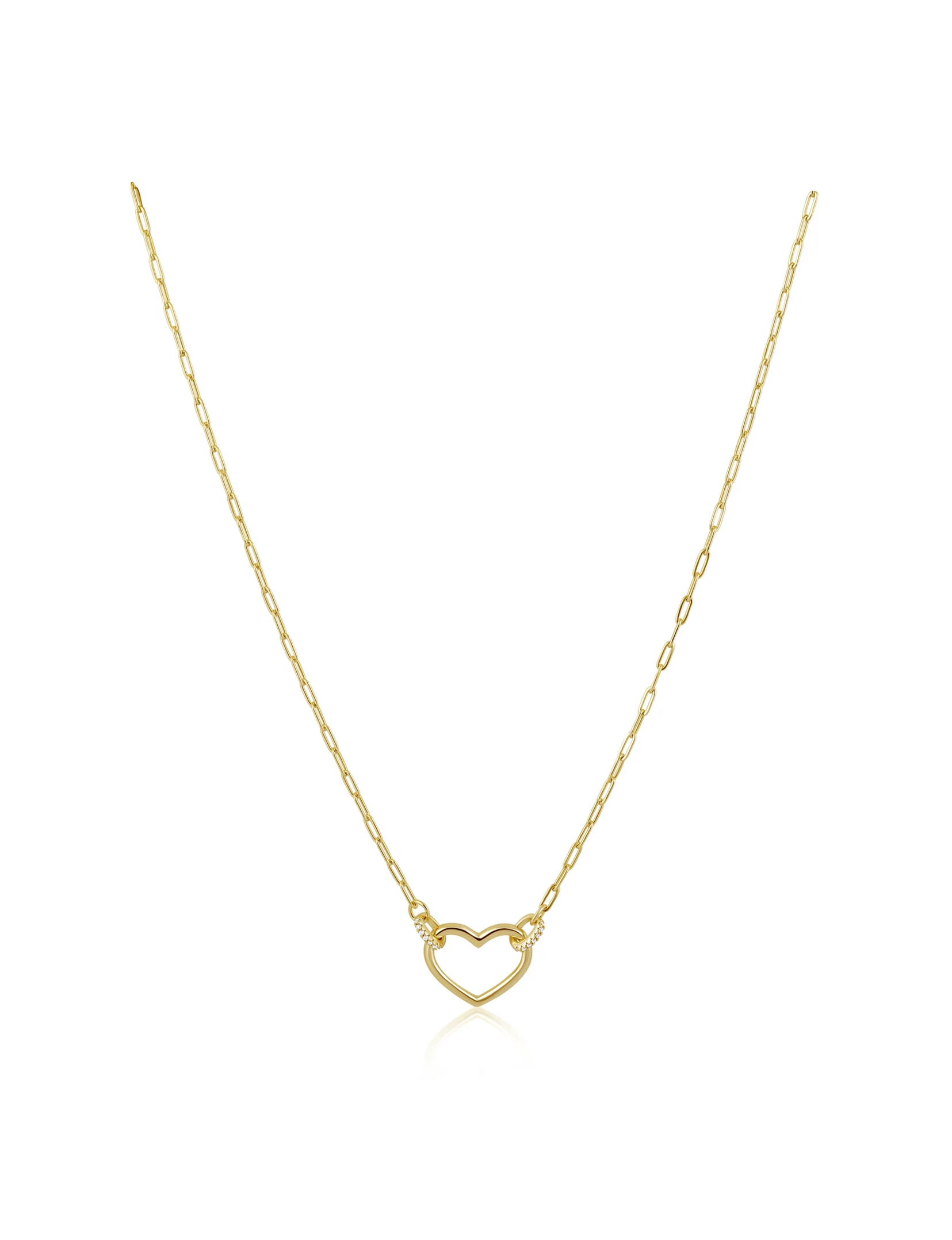 Love Heart Necklace, Gold