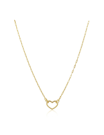 Love Heart Necklace, Gold