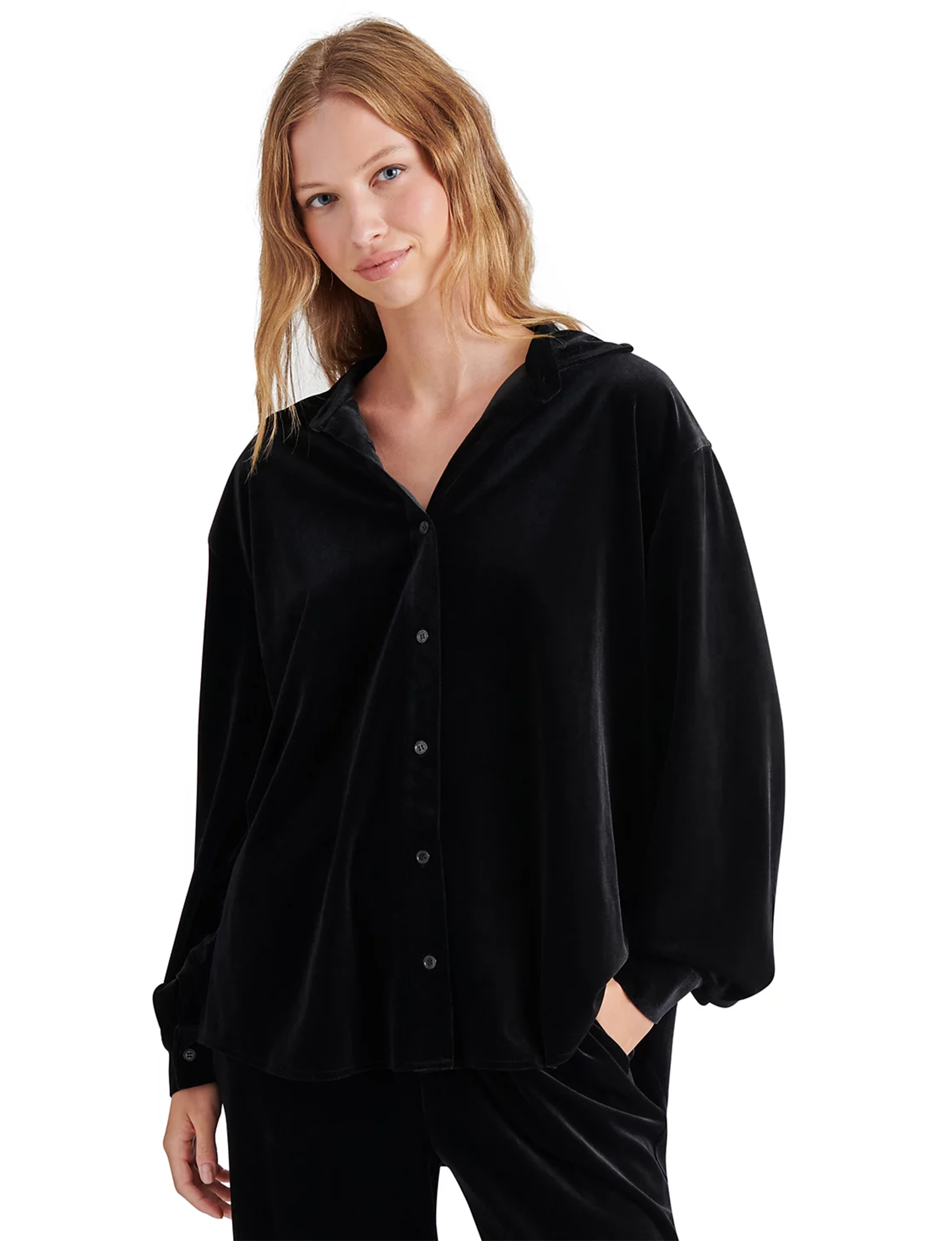 Jaelynn Velvet Top, Black