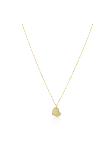 Megan CZ Heart Necklace, Gold