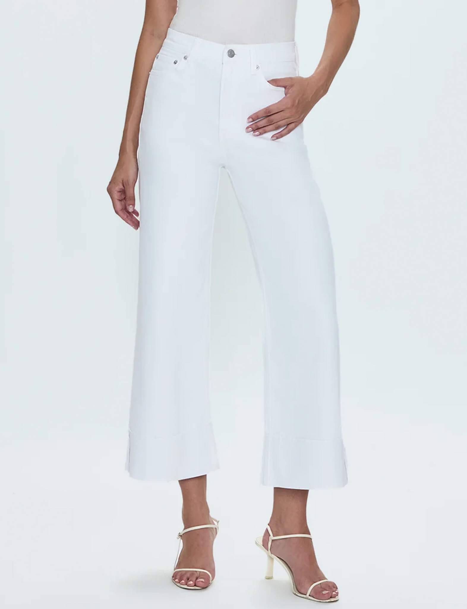 Lana Crop Wide Leg, Vivid White