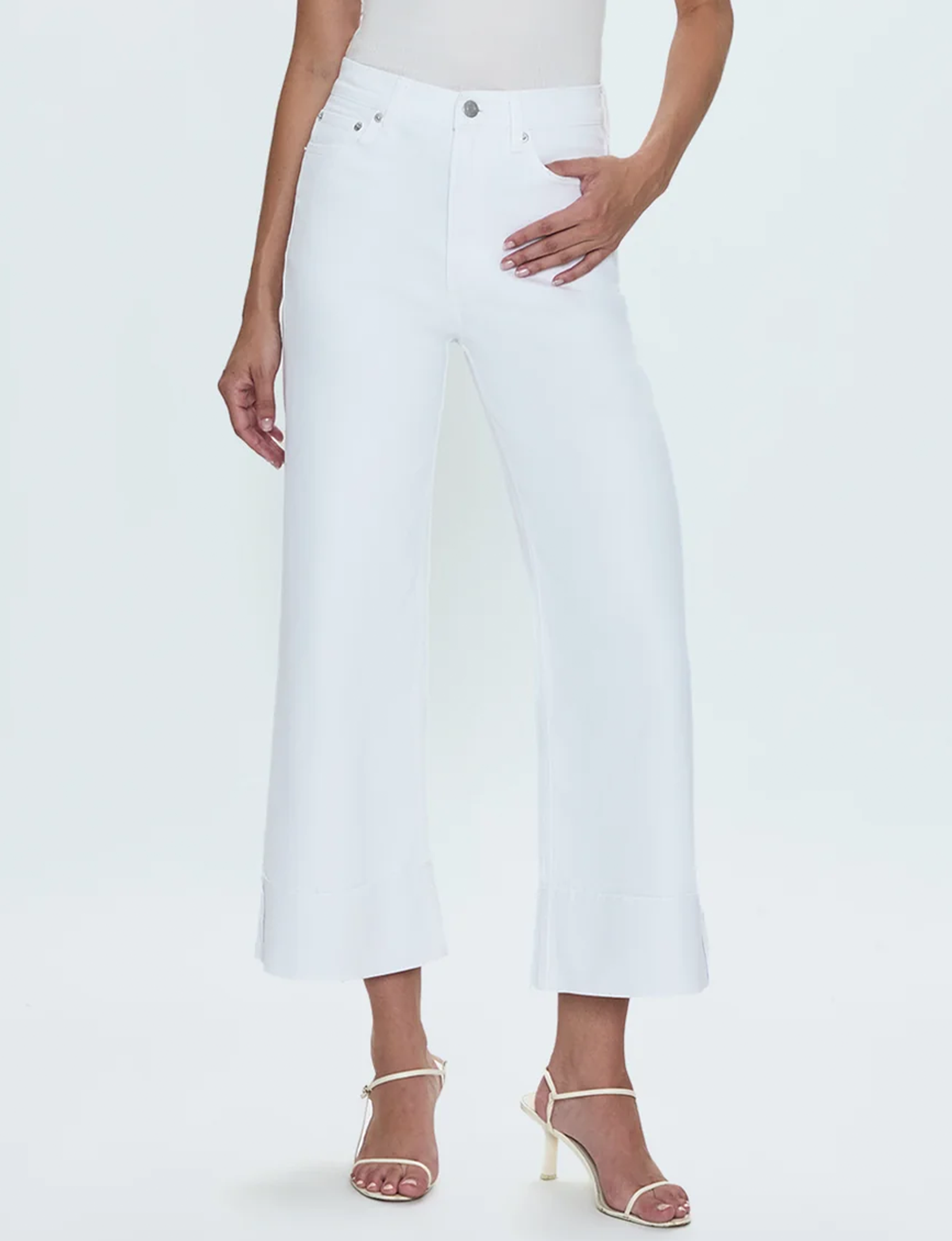 Lana Crop Wide Leg, Vivid White