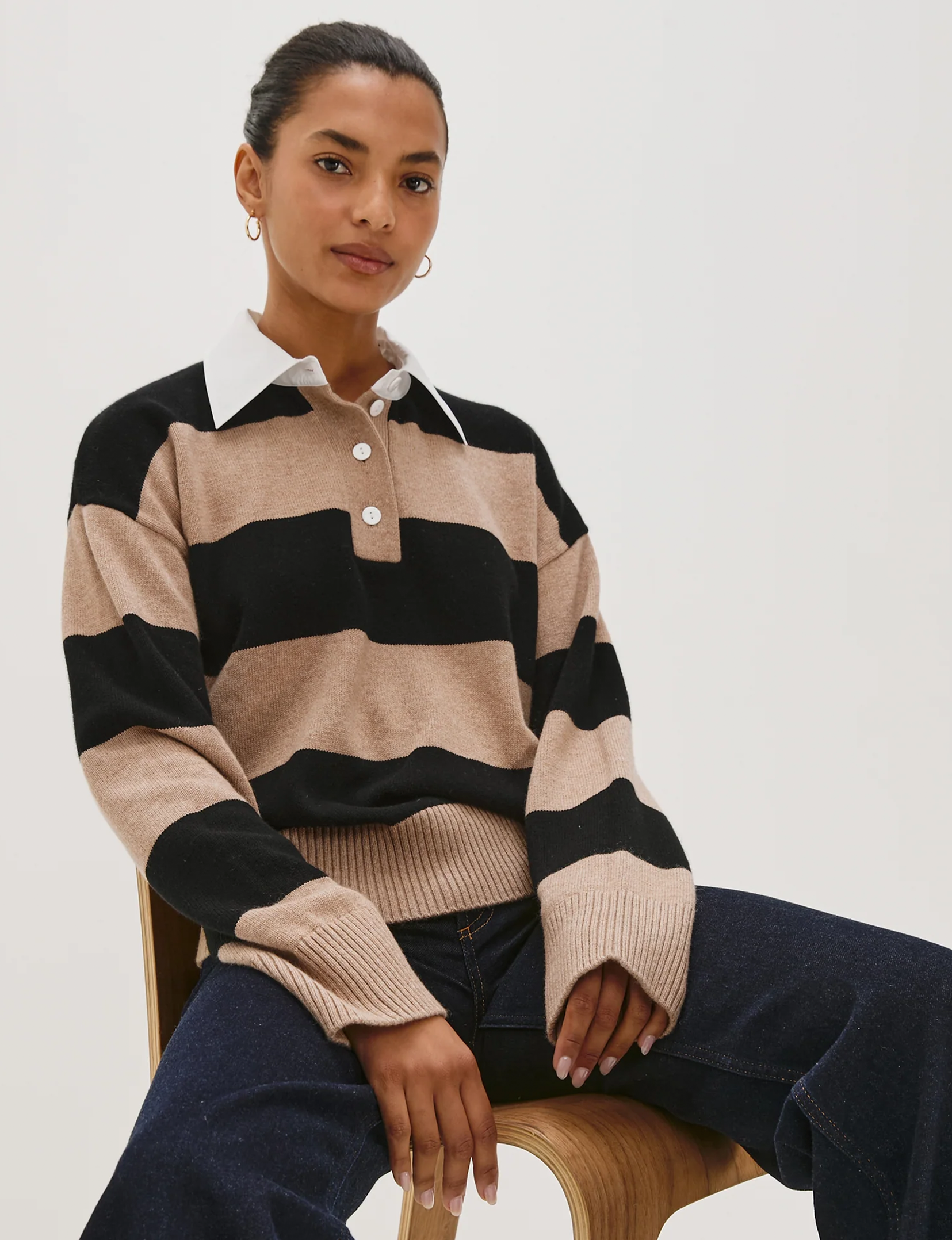 Paxton Sweater, Oatmeal/Black