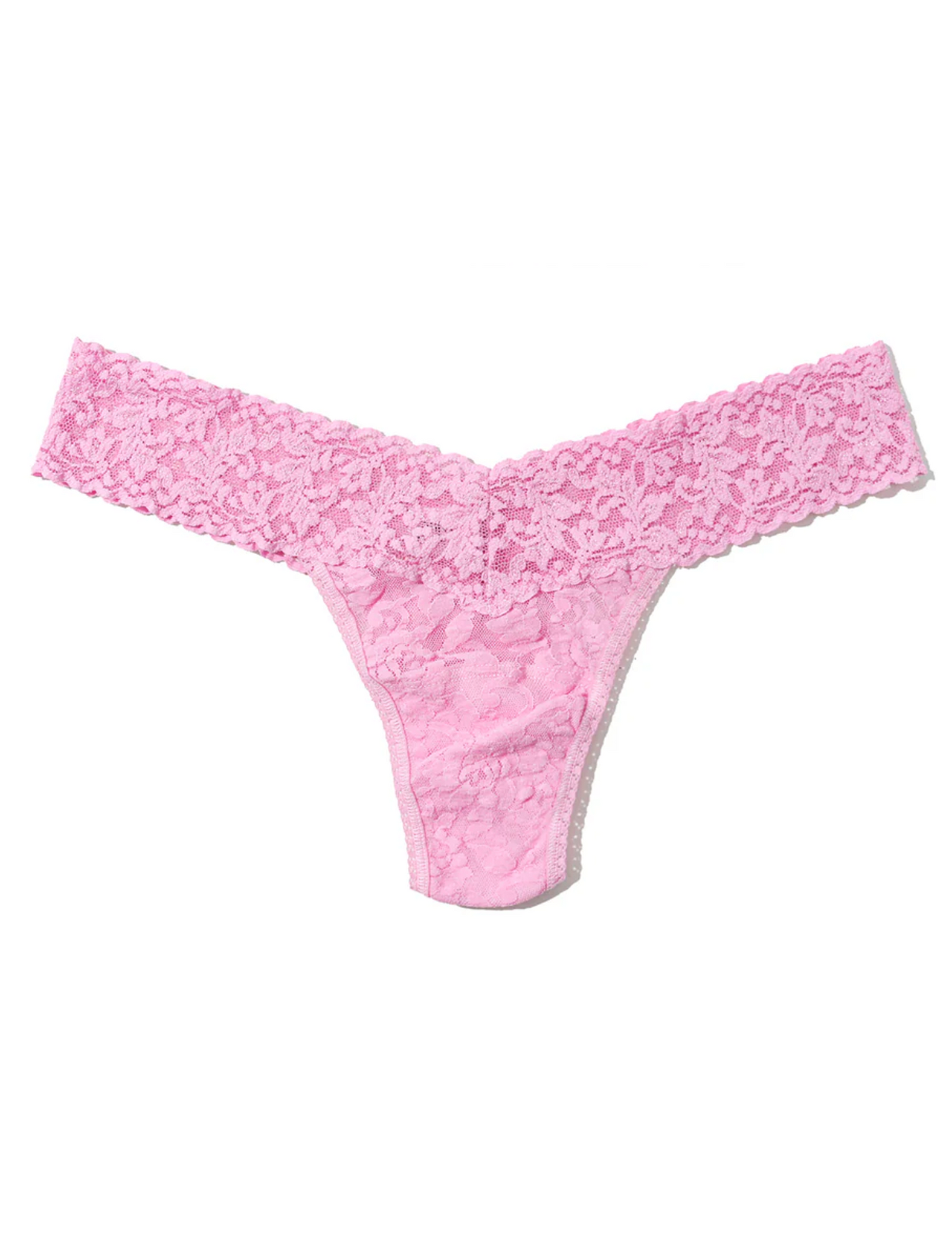Signature Lace Low Rise Thong, Strawberry Lemonade