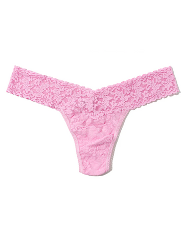 Signature Lace Low Rise Thong, Strawberry Lemonade