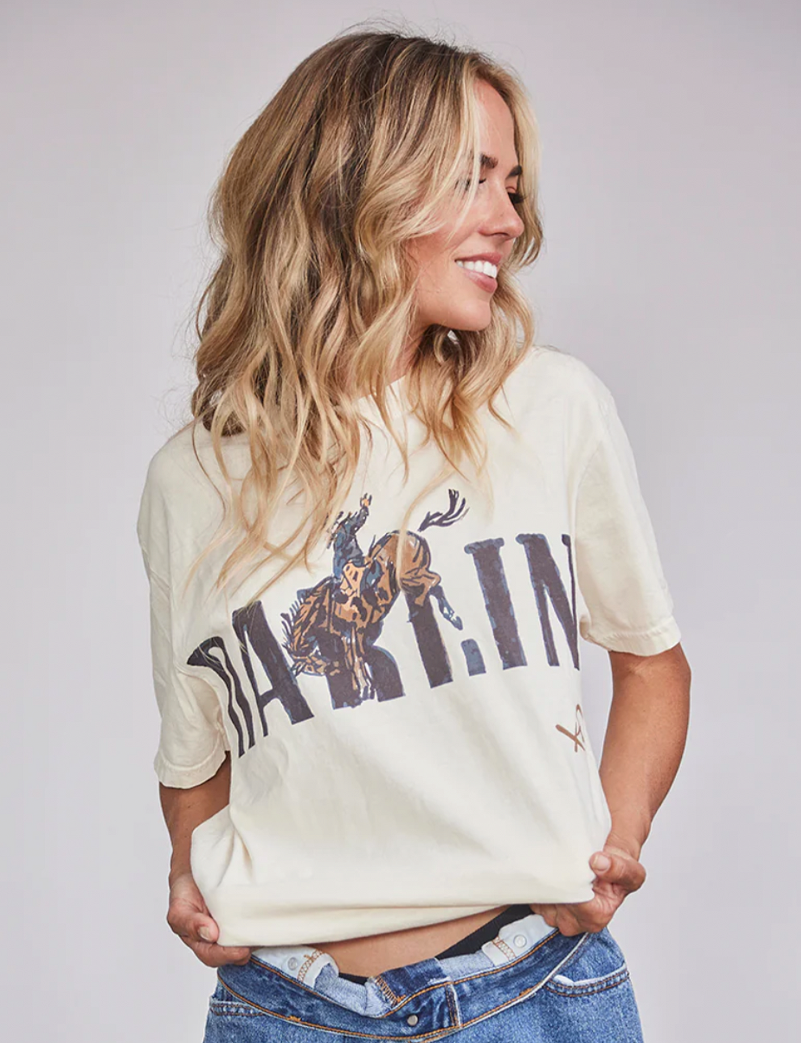 Bronc Tee, Ivory