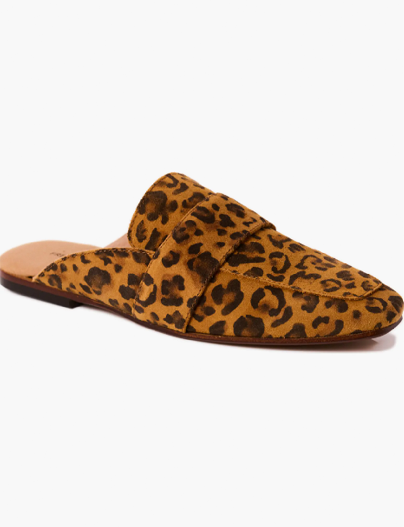At Ease Loafer Slide, Leopard Suede