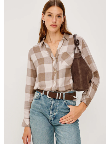 Hunter Plaid Flannel, Dove Brown